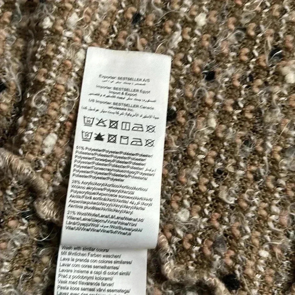 🔥Y.A.S.🔥 | Nude, black and white speckled wool blend knit cardigan - Picture 11 of 13